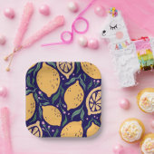 Dromerige citroenen papieren bordje (Feest)