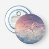 Dromerige Cloud 9 bruids- Button Flesopener (Voorkant)