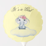 Dromerige dagen met Rosie de olifant. Ballon<br><div class="desc">Rosie de olifant drijft door rooskleurige wolken en bloeiende hemel - een zoete,  grillige aanraking voor het vieren van de komst van je baby meisje.</div>