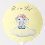 Dromerige dagen met Rosie de olifant. Ballon<br><div class="desc">Rosie de olifant drijft door rooskleurige wolken en bloeiende hemel - een zoete,  grillige aanraking voor het vieren van de komst van je baby meisje.</div>