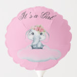 Dromerige dagen met Rosie de olifant. Ballon<br><div class="desc">Rosie de olifant drijft door rooskleurige wolken en bloeiende hemel - een zoete,  grillige aanraking voor het vieren van de komst van je baby meisje.</div>