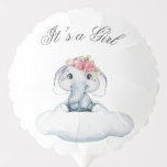 Dromerige dagen met Rosie de olifant. Ballon<br><div class="desc">Rosie de olifant drijft door rooskleurige wolken en bloeiende hemel - een zoete,  grillige aanraking voor het vieren van de komst van je baby meisje.</div>