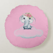 Dromerige dagen met Rosie de olifant Rond Kussen (Voorkant)