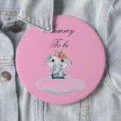 Dromerige dagen met Rosie de olifant. Ronde Button 6,0 Cm (In situ)