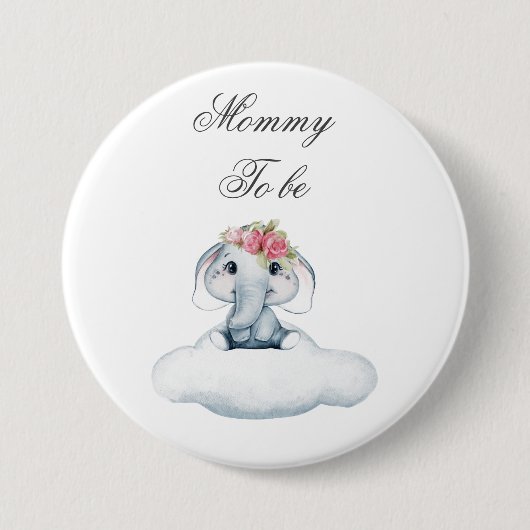 Dromerige dagen met Rosie de olifant. Ronde Button 7,6 Cm (Voorkant)