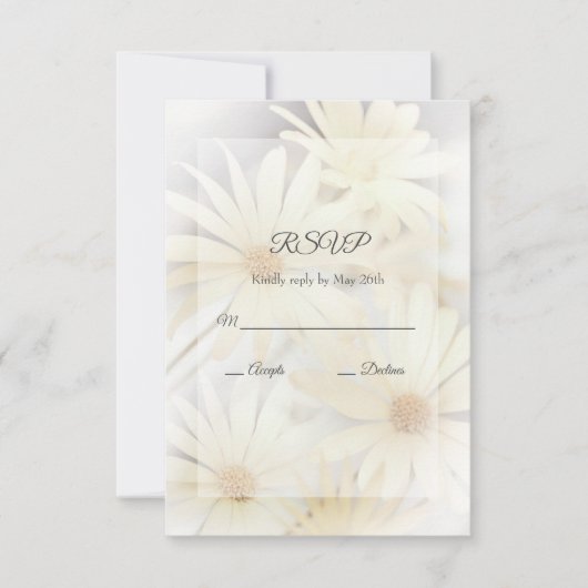 Dromerige Daisies 2 RSVP-kaart RSVP Kaartje (Voorkant)