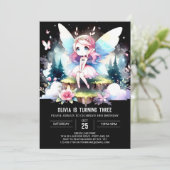 Dromerige Design Fairy Verjaardag Kaart (Staand voorkant)