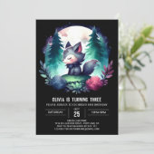 Dromerige Digitale Wolf Verjaardag Kaart (Staand voorkant)