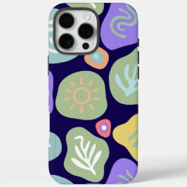 Dromerige Doodles – Levendig Boho Natuur Motief On iPhone 16 Pro Max Hoesje