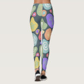 Dromerige Doodles – Levendig Boho Natuur Motief On Leggings (Achterkant)
