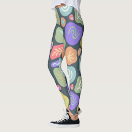 Dromerige Doodles – Levendig Boho Natuur Motief On Leggings