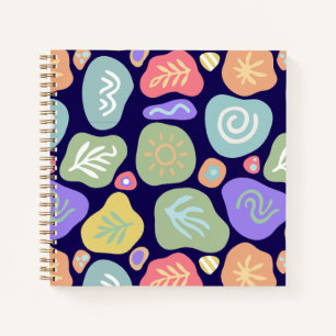 Dromerige Doodles – Levendig Boho Natuur Motief On Notitieboek