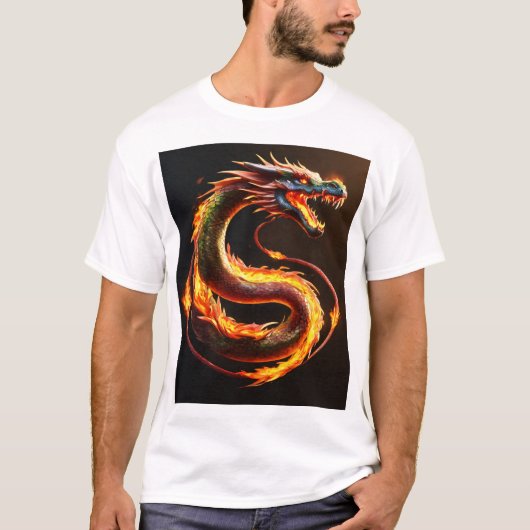 Dromerige Dragon Aquarel T-Shirt Design (Voorkant)