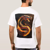 Dromerige Dragon Aquarel T-Shirt Design (Achterkant)