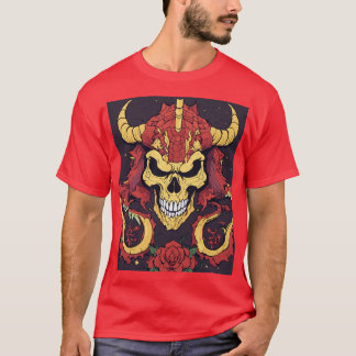 Dromerige Dragon Skull T-Shirt Design
