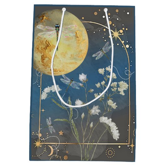 Dromerige Dragonfly Gift Bag Medium Cadeauzakje (Achterkant)