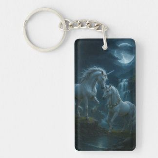 Dromerige Eenhoorn Acryl Sleutelhanger