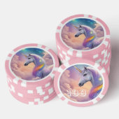 Dromerige Eenhoorn Glitter Pastel Galaxy Kosmische Poker Chips (Opstapeling)