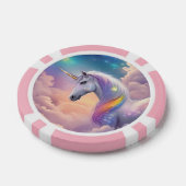 Dromerige Eenhoorn Glitter Pastel Galaxy Kosmische Poker Chips (Enkel)