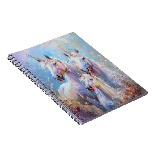 Dromerige Eenhoorn Notitieboek: Pastel Magical Fan Notitieboek (Rechterzijde)