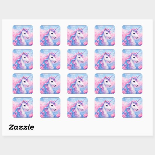 Dromerige Eenhoorn Stickers (Vel)