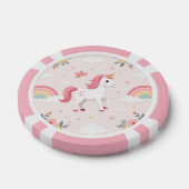 Dromerige eenhoorns, regenbogen, bloemen, geluk poker chips (Enkel)