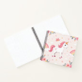 Dromerige eenhoorns, regenbogen, bloemen, Girly Notitieboek (Binnen)