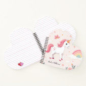 Dromerige eenhoorns, regenbogen, bloemen, hart notitieboek (Binnen)