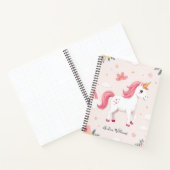 Dromerige eenhoorns, regenbogen, bloemen, Schattig Notitieboek (Binnen)