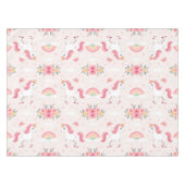 Dromerige eenhoorns, regenbogen, bloemen, Schattig Tafelkleed (Voorkant (Horizontaal))