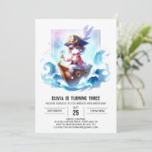 Dromerige Elegant Pirate Verjaardag Kaart (Staand voorkant)