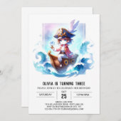 Dromerige Elegant Pirate Verjaardag Kaart (Voorkant / Achterkant)