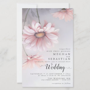 Dromerige elegante blush roze madeliefjes