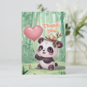 Dromerige elegante panda bedankkaart (Staand voorkant)
