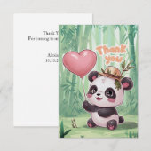 Dromerige elegante panda bedankkaart (Voorkant / Achterkant)