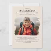 Dromerige elegante viering van het leven begrafeni kaart (Voorkant)