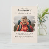 Dromerige elegante viering van het leven begrafeni kaart (Staand voorkant)