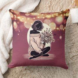 Dromerige elegantie: de stille reflectie van een v kussen