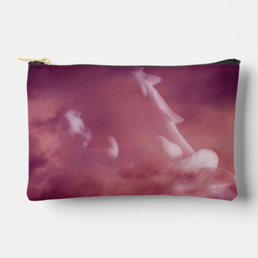 Dromerige engel in magenta wolken ritssluiting zak etui (Voorkant)