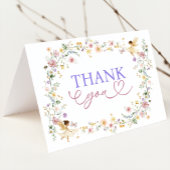 Dromerige Fairy Pastel Wildflowers Dank u kaart