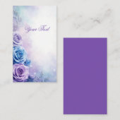 Dromerige Fantasie Paarse en Blauwe Rozen Visitekaartje (Voorkant / Achterkant)