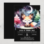 Dromerige Fantasy Fox Verjaardag Kaart (Voorkant / Achterkant)