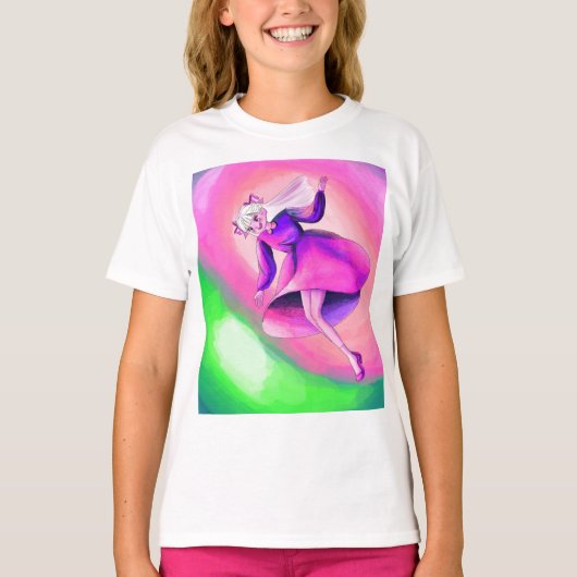 Dromerige Fantasy Prinses Illustratie T-Shirt (Voorkant)