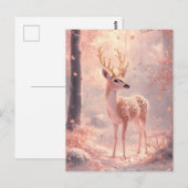 Dromerige fawn in roze herfst Bossen Briefkaart (Voorkant / Achterkant)