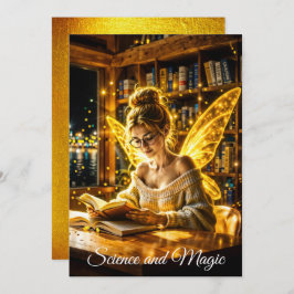 Dromerige fee zachte trui glazen en boeken kaart