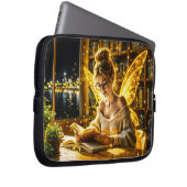 Dromerige fee zachte trui glazen en boeken laptop sleeve (Voorkant Rechts)