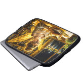 Dromerige fee zachte trui glazen en boeken laptop sleeve (Voorkant onderkant)