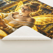 Dromerige fee zachte trui glazen en boeken sherpa deken (3/4)