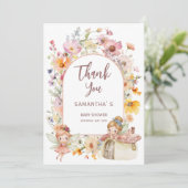 Dromerige Feeëland Baby Shower Bedankkaart (Staand voorkant)