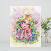 Dromerige feeën Cute Sprookjesachtige Fantasie Blo (Staand voorkant)